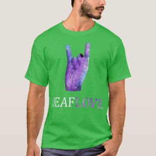 Döv Kärlek det tecken som är associerat med amerik T Shirt