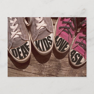 Döv Kids Kärlek ASL Vykort