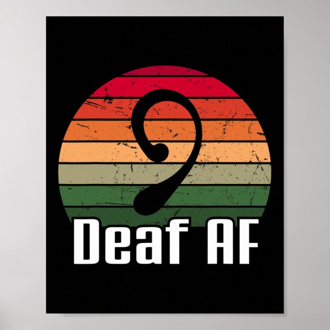 DÖV om medvetenhet om ASL-Döv AF-signeringsspråk Poster (Framsidan)