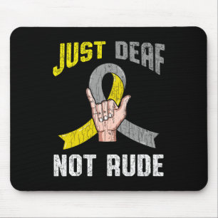 Döv Orude Apparatur Awareness Asl Language Roligt Musmatta