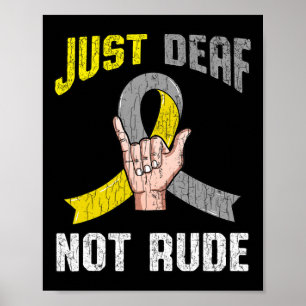 Döv Orude Apparatur Awareness Asl Language Roligt  Poster