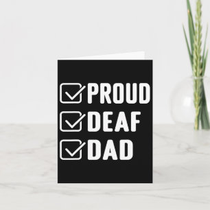 Döv pappa Asl handgest döva medvetenhet Kort