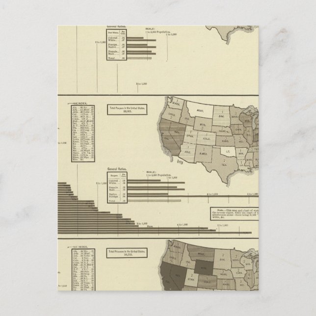 Döv, Paupers, kriminalvårdsanstalter karta Vykort (Framsida)