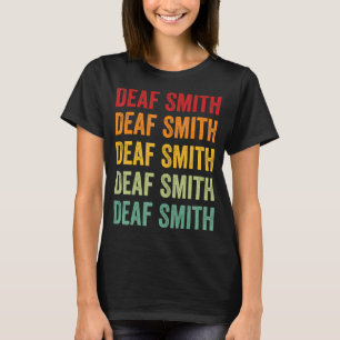 Döv Smith County Texas Rainbow Text Design T Shirt