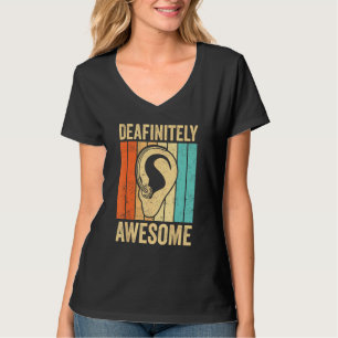 Döv stolthet medvetenhet ASL-teckenspråk Dövbestäm T Shirt