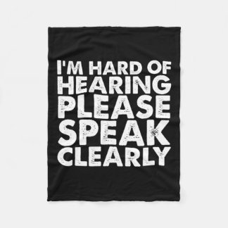 Döv vid hörsel Försämrad Asl-teckenspråk Fleecefilt