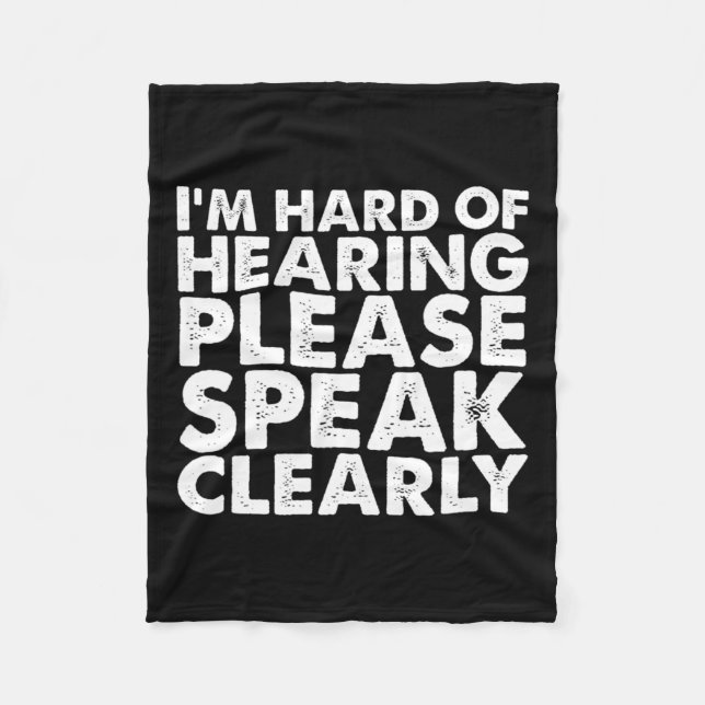 Döv vid hörsel Försämrad Asl-teckenspråk Fleecefilt (Framsidan)