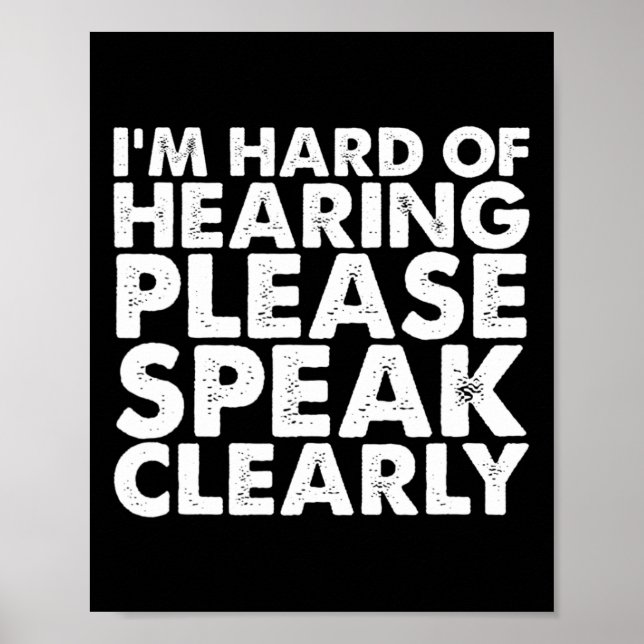 Döv vid hörsel Försämrad Asl-teckenspråk Poster (Framsidan)