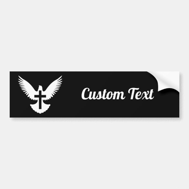 Dova med Kor Bumper Sticker Bildekal (Framsidan)