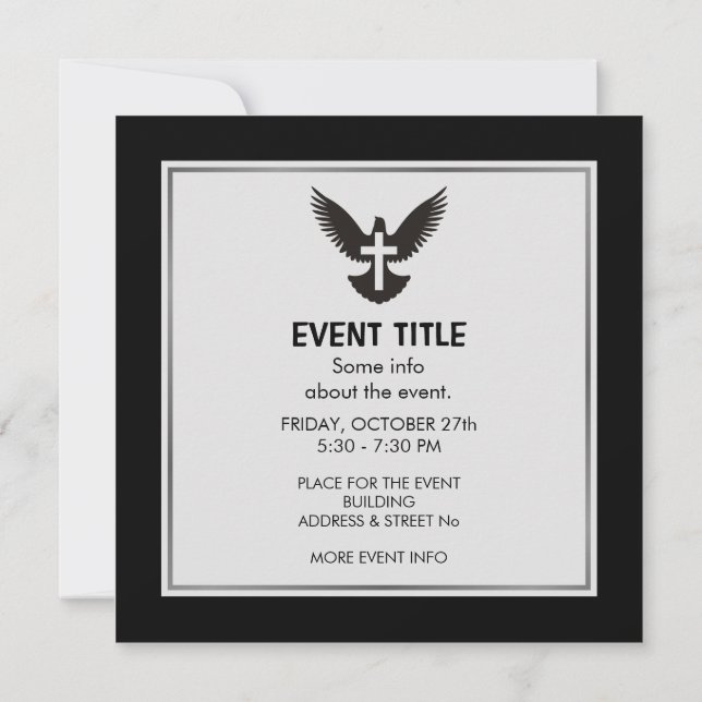 Dova med Kor Inbjudningar (Baksida)