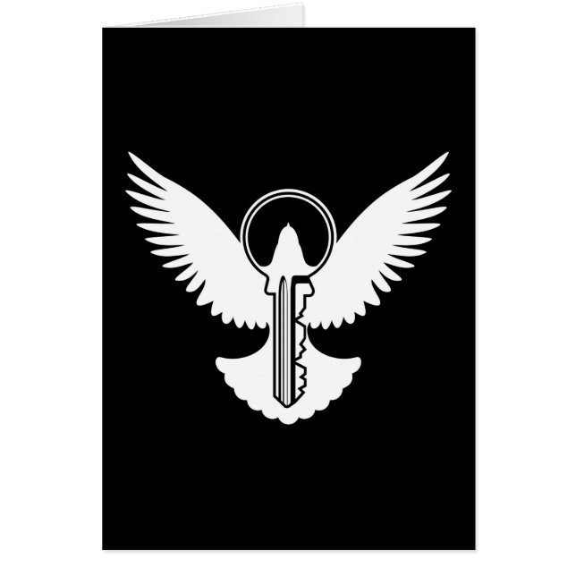 Dova med Nyckel Hälsningskort (Framsidan)