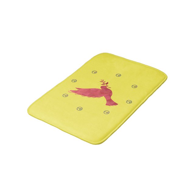 Dova och Fredstecken Badrumsmatta (Vinklad)