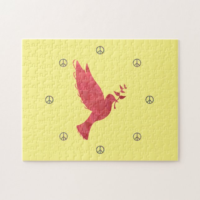 Dova och Fredstecken Pussel (Horisontell)