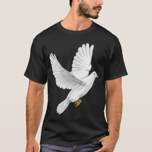 Dova Peace White Pigeon Hand plockade Artwork Grap T Shirt