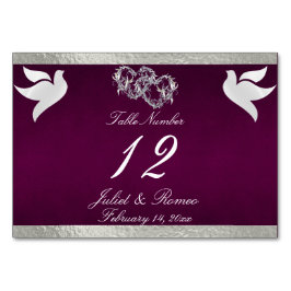 Dovar & Heart - Lila/Silver Bordsnummer