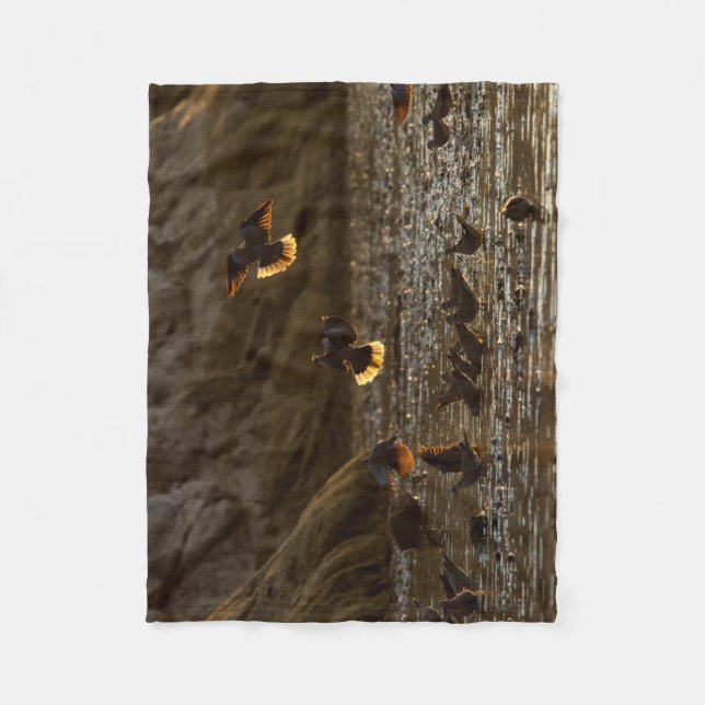 Dovar i morgonljus fleecefilt (Framsidan)