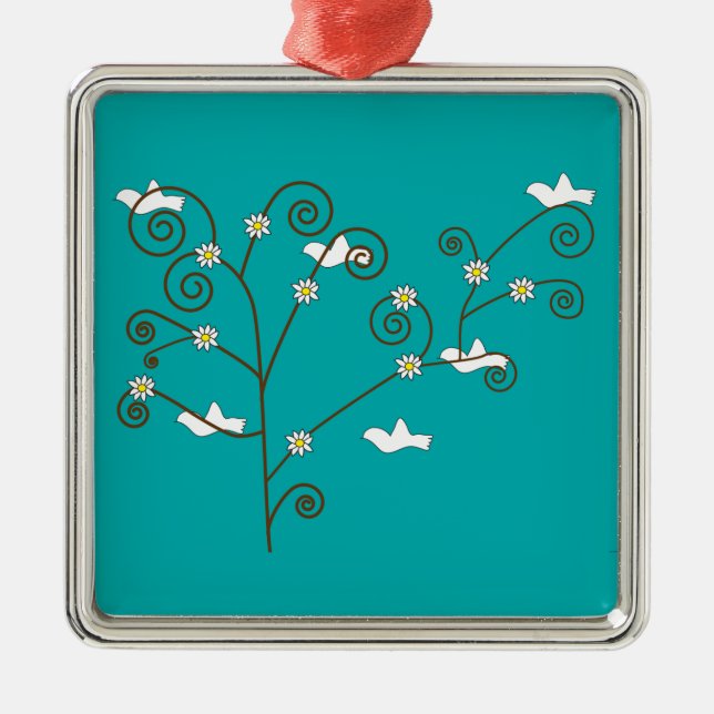 Dovar i Träd Julgransprydnad Metall (Framsidan)