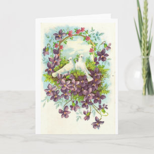 Dovar och blommor kort
