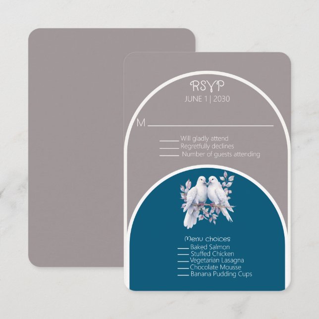 Dovar och Ringar Light Grått och Ocean Blue Arches (Fram/baksida)