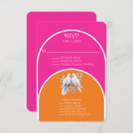 Dovar och Ringar Shock rosa och Tangerine Arched