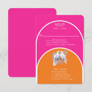 Dovar och Ringar Shock rosa och Tangerine Arched