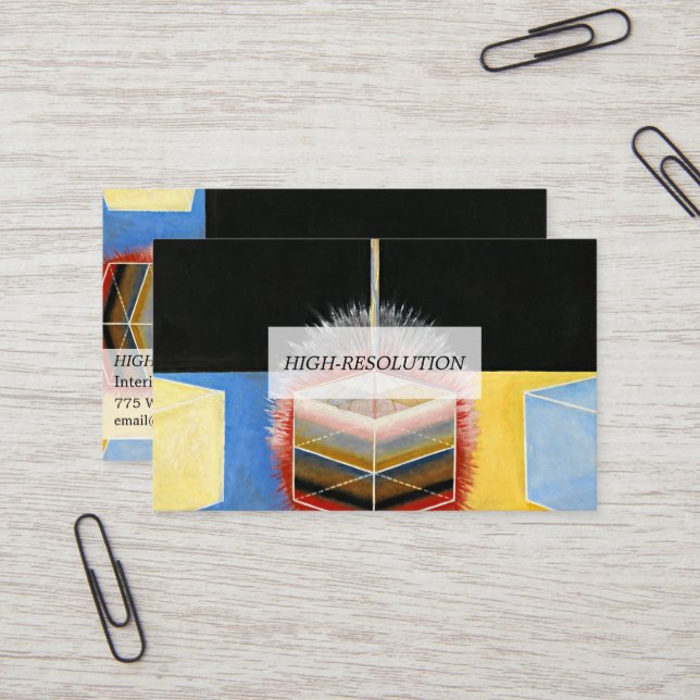 Dove, 1915 av Hilma af Klint Visitkort (Fram/Back In Situ)