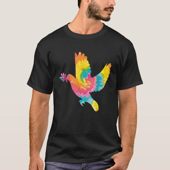Dove av fredens färgade Dove T Shirt (Framsida)