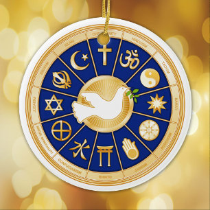 Dove av fredsornament julgransprydnad keramik