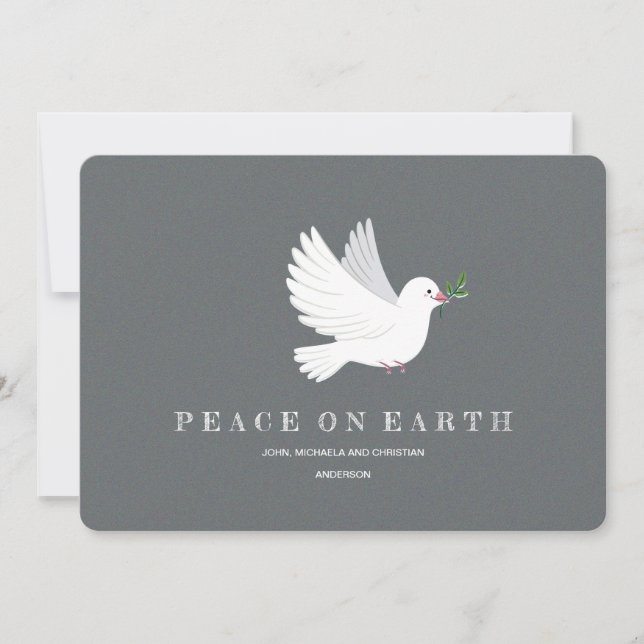 Dove av Peace Photo Helgdag Card Inbjudningar (Framsida)