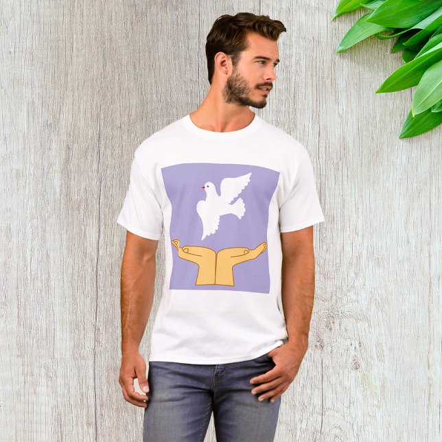 Dove Bird World Peace White T Shirt (Skapare uppladdad)