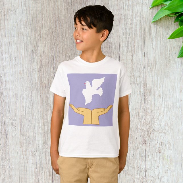 Dove Bird World Peace White T Shirt (Skapare uppladdad)