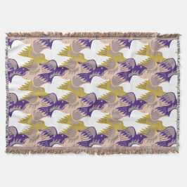 Dove Birds Mönster Tesselation Throw Blanket 4 Filt