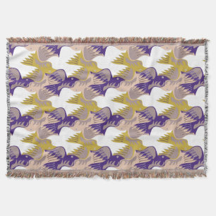 Dove Birds Mönster Tesselation Throw Blanket 4 Filt