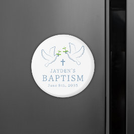 Dove Blue Boy Baptism Guest Favors Favors Keepsaké Magnet