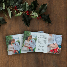 Dove Blue Mistletoe Merry Married jul Tack Kort