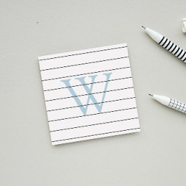 Dove Blue Monogram Lining Post-it Block