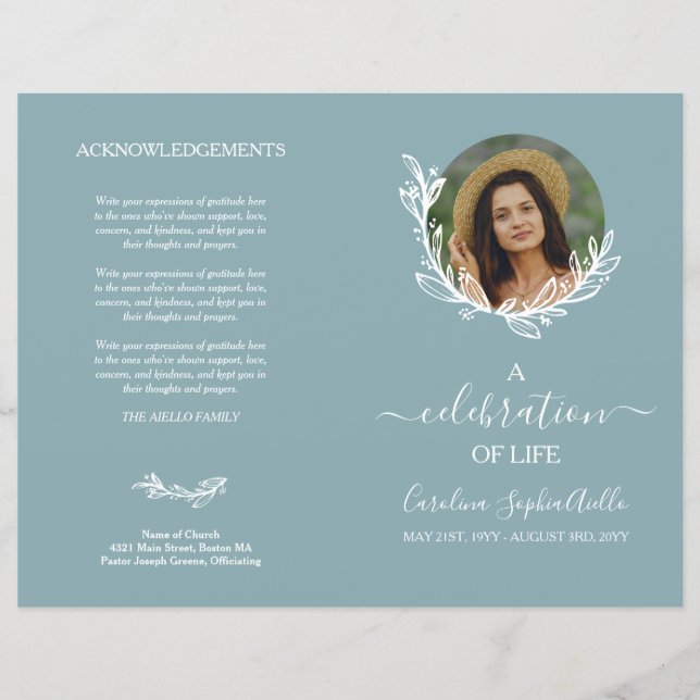 Dove Blue Wandeandan Photo Firande of Life Program (Framsida)