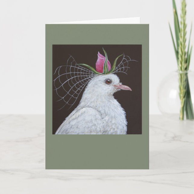 Dove Bride-hälsningskort Kort (Framsida)