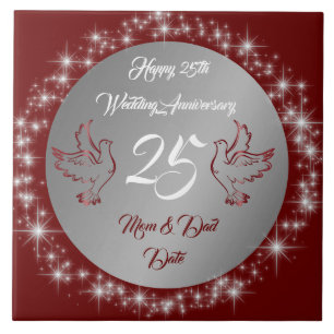 Dove Customize Happy Silver 25-årsjubileum Kakelplatta