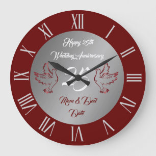 Dove Customize Happy Silver 25-årsjubileum Stor Klocka