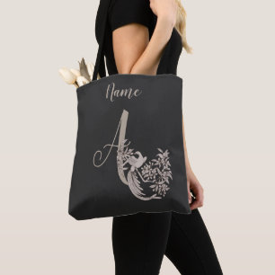 Dove Elegant Monogram Initial A Personlig Tygkasse