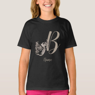 Dove Elegant Monogram Initial B Personlig T Shirt