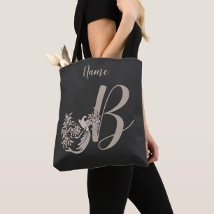 Dove Elegant Monogram Initial B Personlig Tygkasse