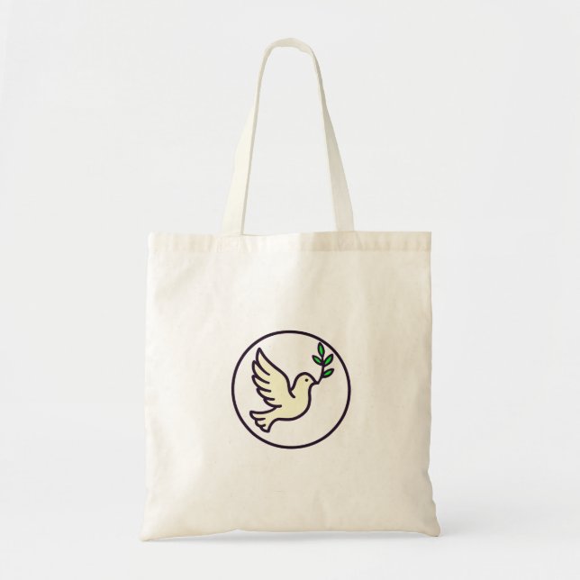 Dove Emblem Tote Bag - Fred, enkelhet och Stil Tygkasse (Framsidan)
