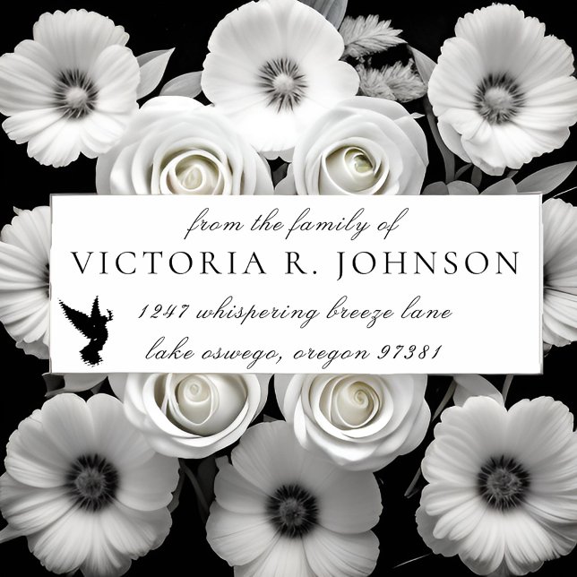 Dove Family Funeral Returadress Självfärgande Stämpel (Skapare uppladdad)
