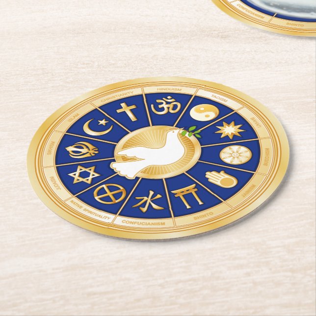 Dove för Papper Underlägg i fred (Vinklad)