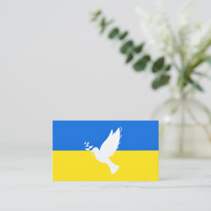 Dove för Ukrainas fredliga Flagga - Frihet Visitkort