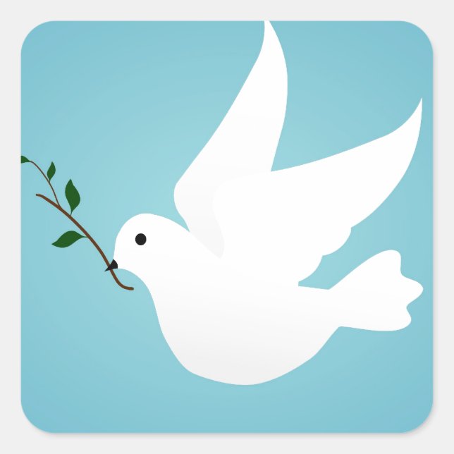 Dove Fyrkantigt Klistermärke (Framsida)