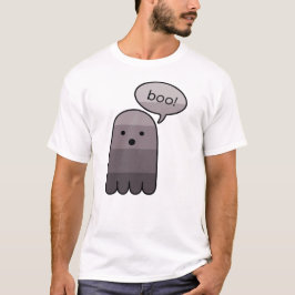 Dove Grått Boo Ghost Halloween T Shirt
