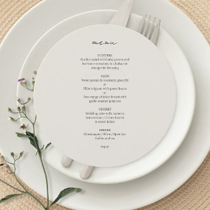 Dove Grått Chic Anpassningsbar Minimalist Bröllo Program